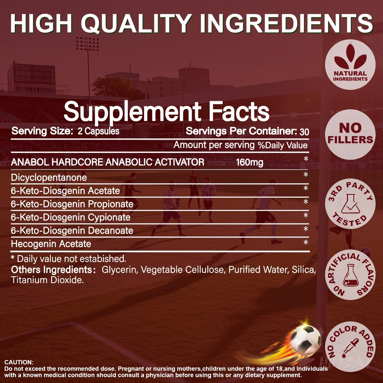 2PC Anabol Hardcore Advanced Bodybuilding Supplement | 60 Capsules | for Energy