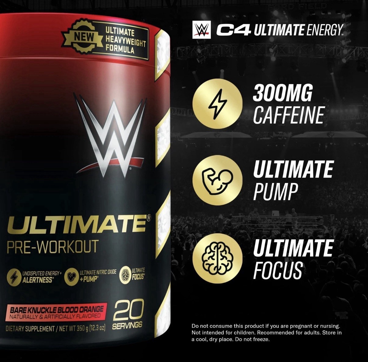 Cellucor C4 Ultimate Pre Workout Powder Bare Knuckle Blood Orange – Sugar Free