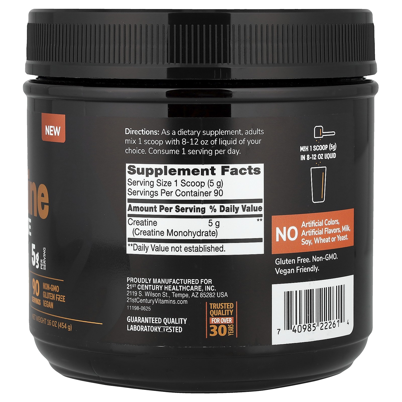 Full Fuel 365™, Creatine Monohydrate, Unflavored, 16 oz (454 g)