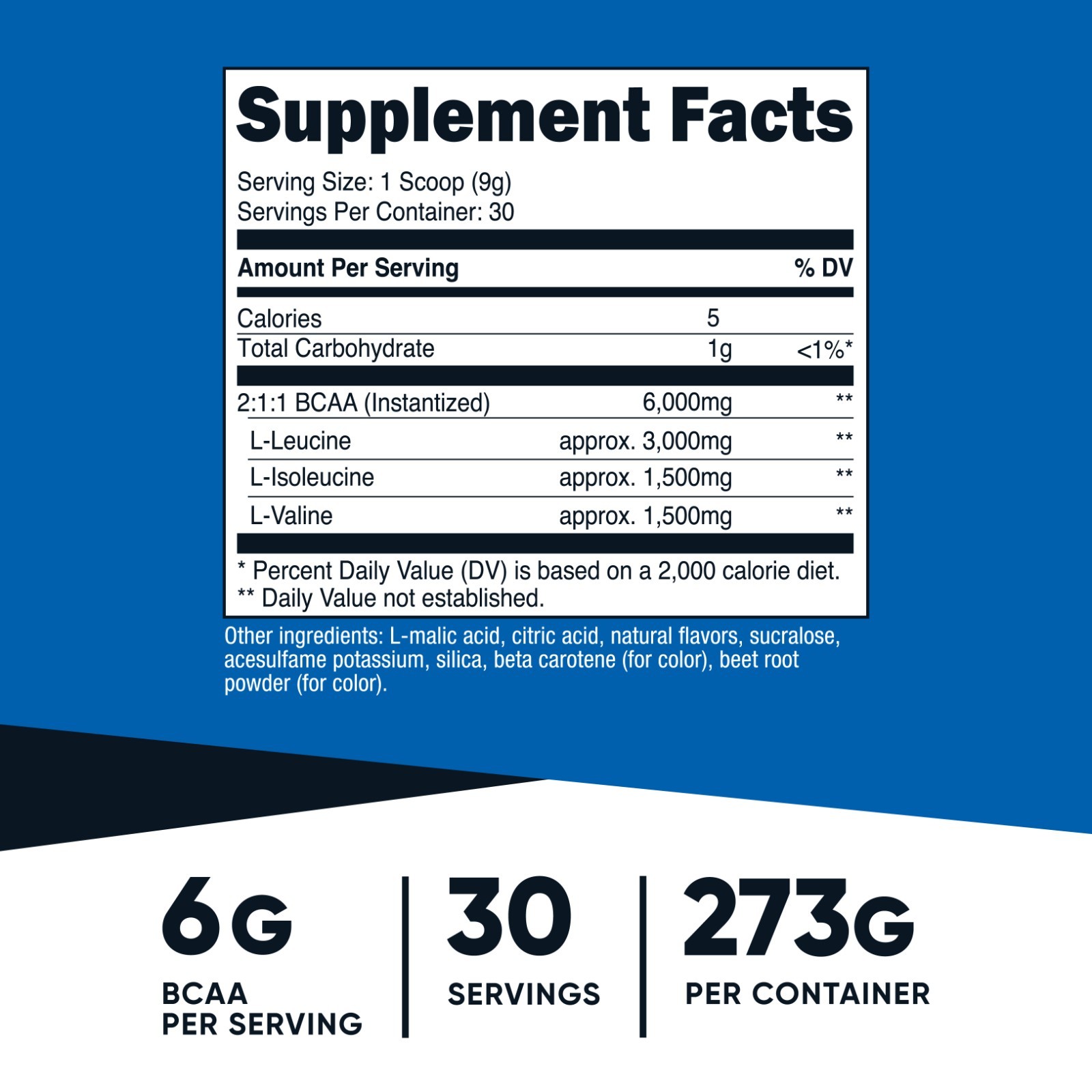 Nutricost BCAA Powder 2:1:1 (Peach Pear, 30 Servings)