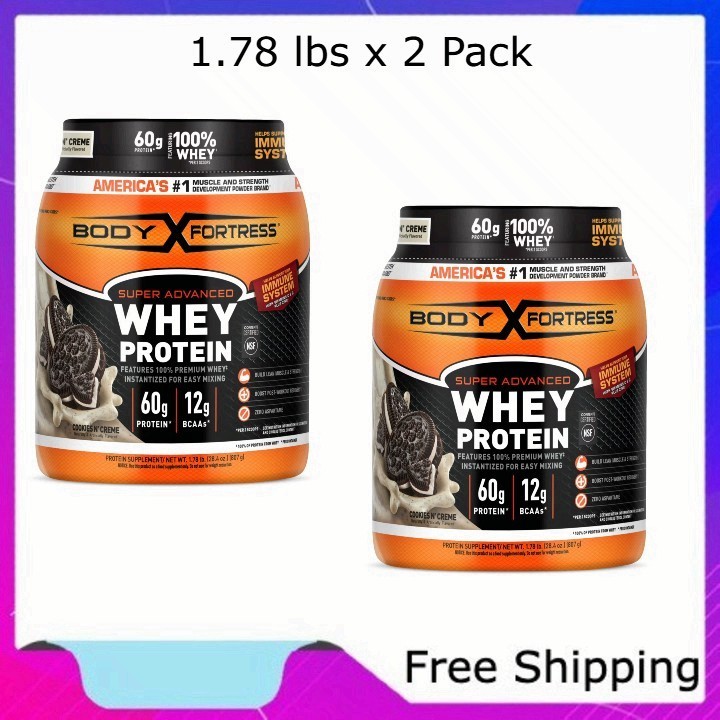 Body Fortress Super Advanced 100% Premium Whey Protein Powder, Cookies N’ Creme