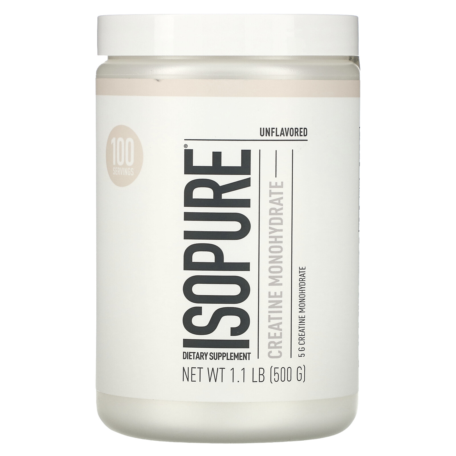 Creatine Monohydrate, Unflavored, 1.1 lb (500 g)