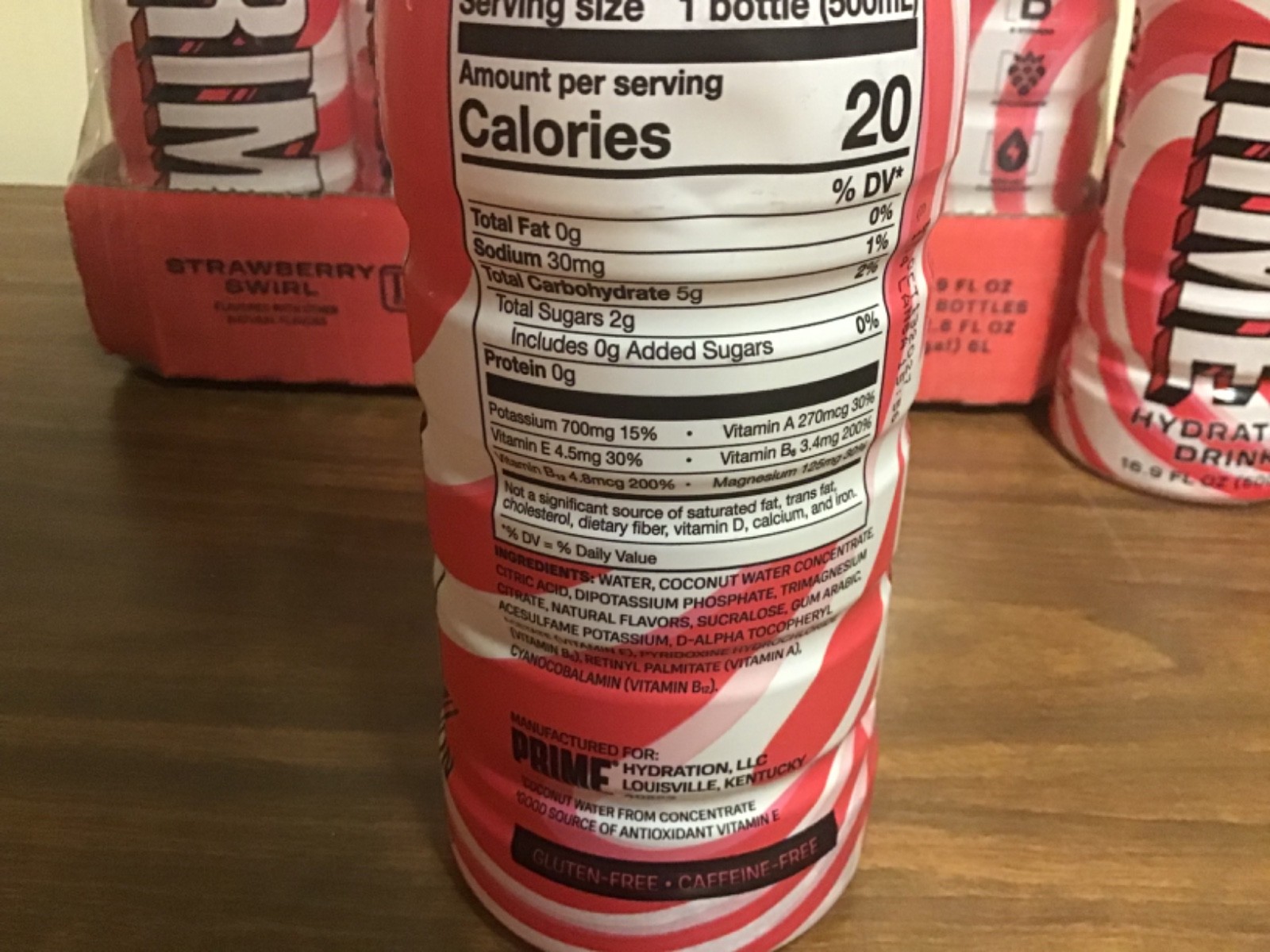 12 Bottles Of 16.9 Oz Exclusive Strawberry Swirl Prime Hydration Drink Exp 10/27