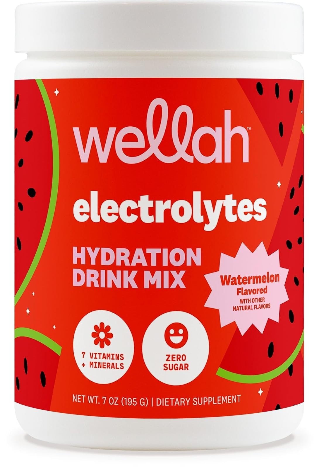 Wellah Electrolytes Powder Strawberry Lemonade 50 Servings Hydration Mix