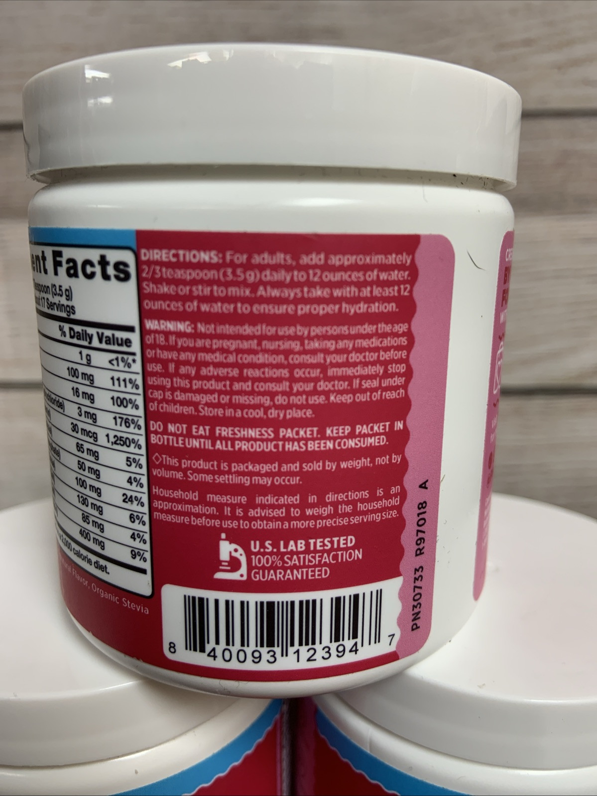 3X Nature’s Truth Electrolyte Hydration B Vitamins Powder Lemon Pink Women 10/26