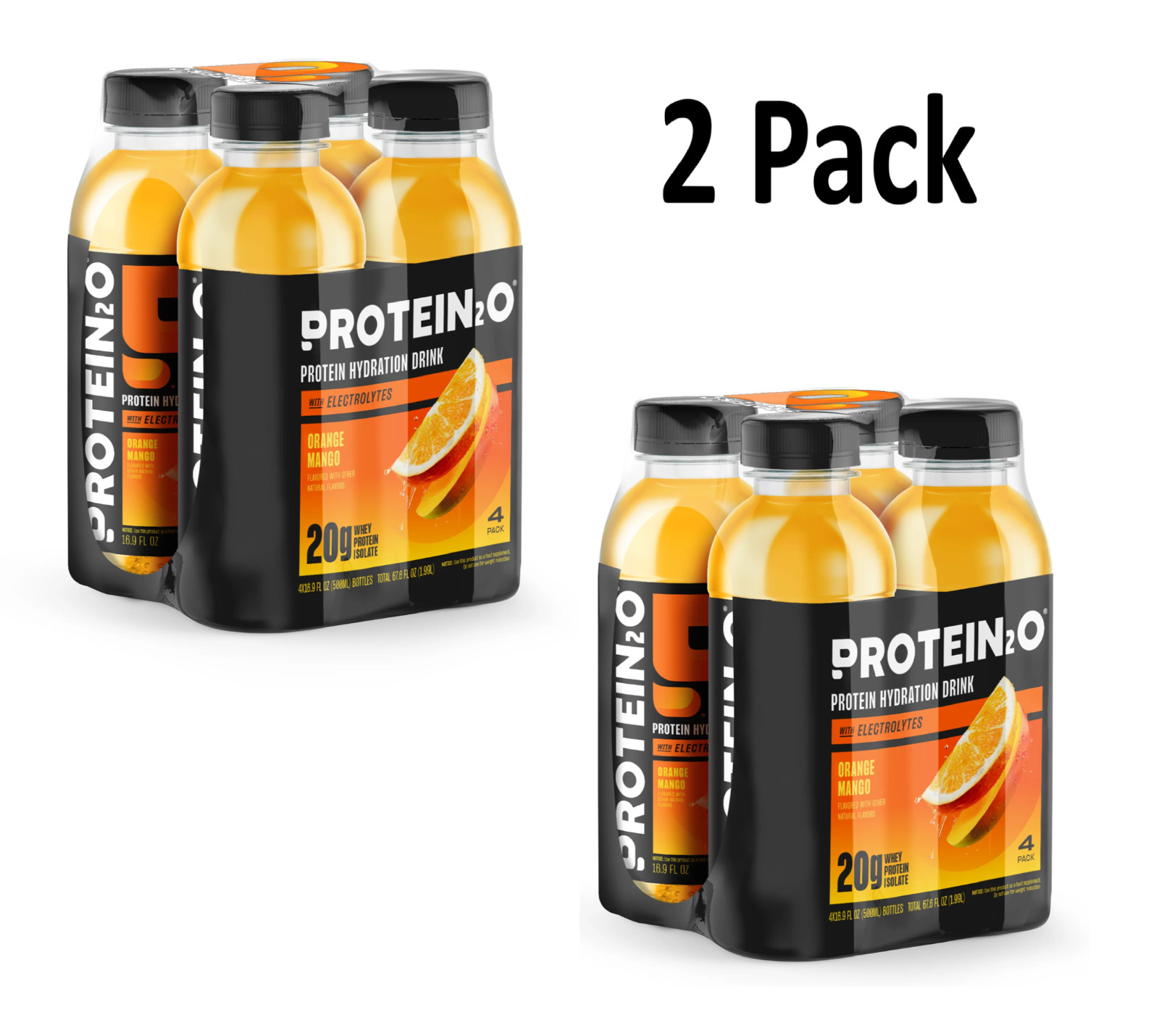20g Whey Protein Infused Water Plus Electrolytes Orange Mango 16.9 fl oz 8 Pack