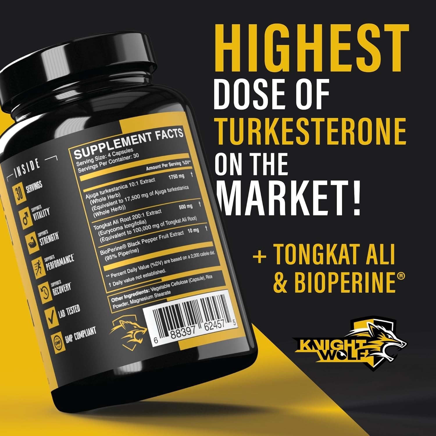 Turkesterone 17,500mg [Max Potency] + 120 Count (Pack of 1),