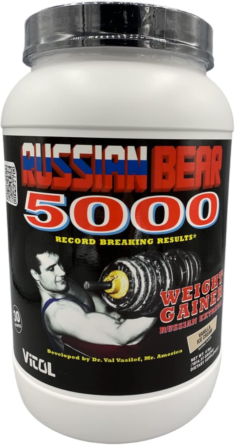 Russian Bear 5000 Mass Gainer – Vanilla 4 lbs