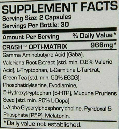 Pro Supps CRASH – PM Fat Shredder, Sleep Aid, Rest & Recovery Formula – 60 Caps
