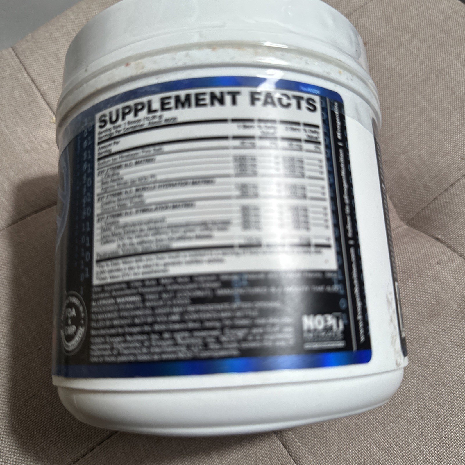 Evogen EVP Xtreme N.O. Pre-Workout Powder Blueberry Apple 40 Serv 04/2026