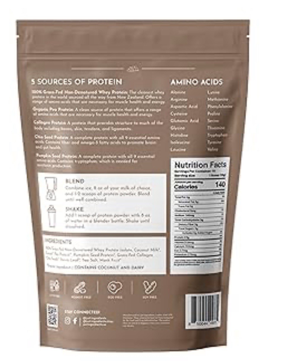 just ingredients protein powder casien Free Vanilla Bean 15 Servings 💯 Keto