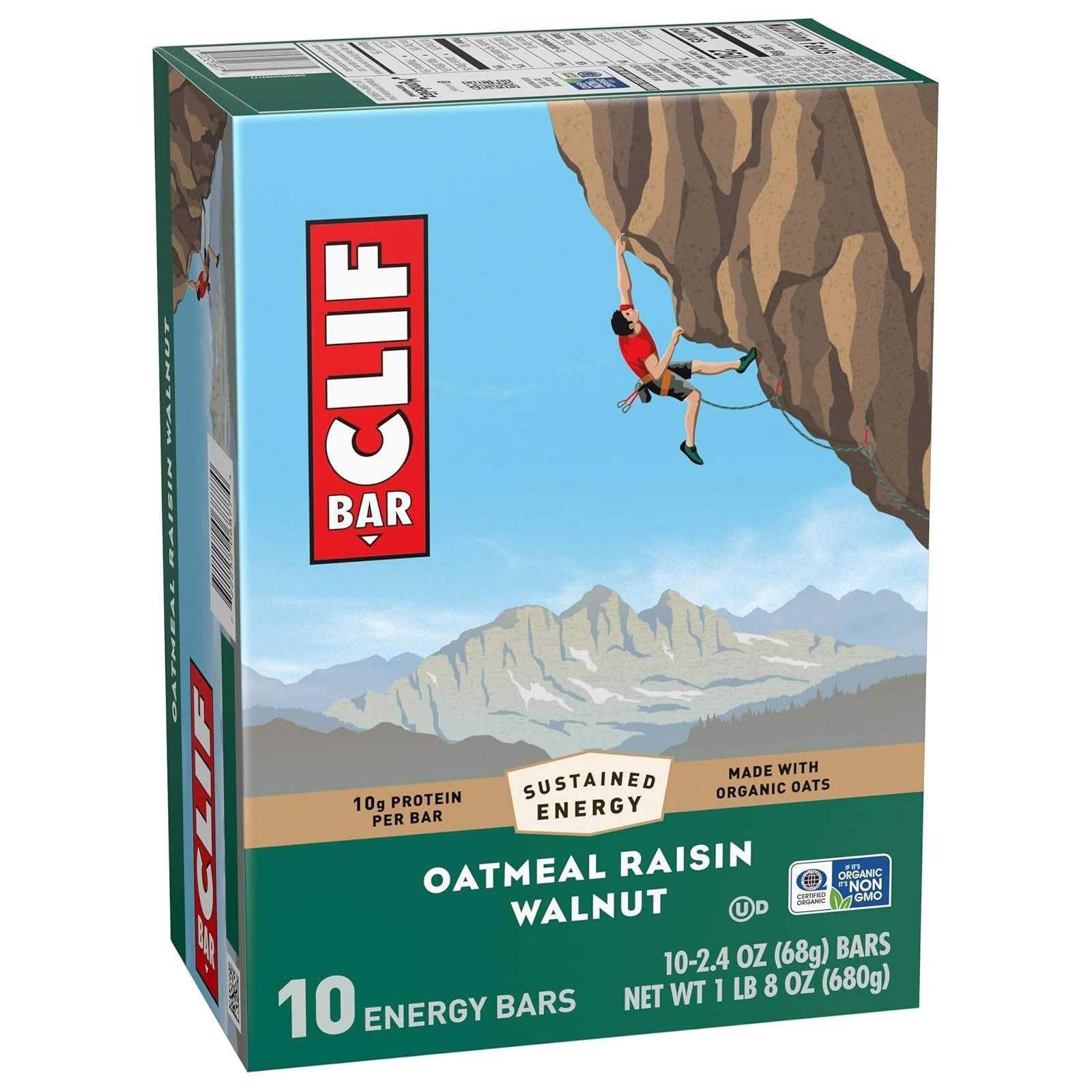 CLIF BAR Energy Protein Bars Oatmeal Raisin Walnut 10 Pack