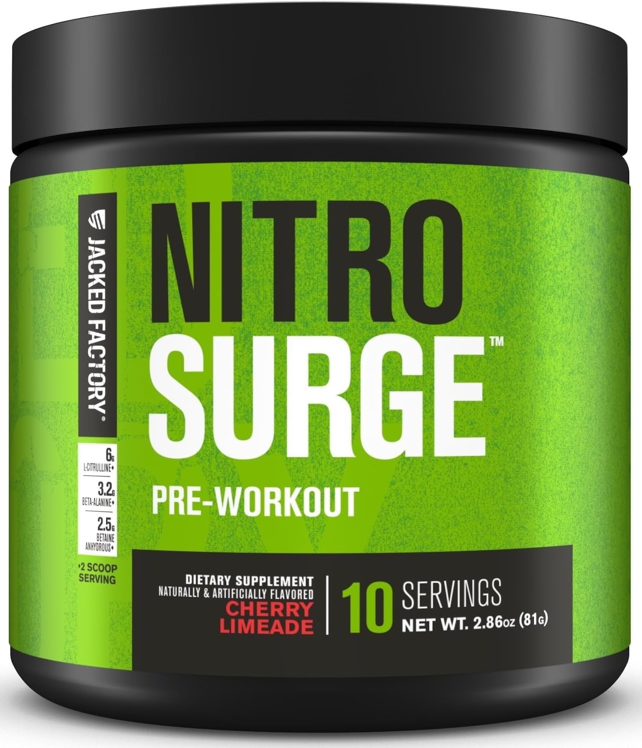 Cherry Limeade NITROSURGE Pre Workout – 10 Servings of Energy & Strength Boost