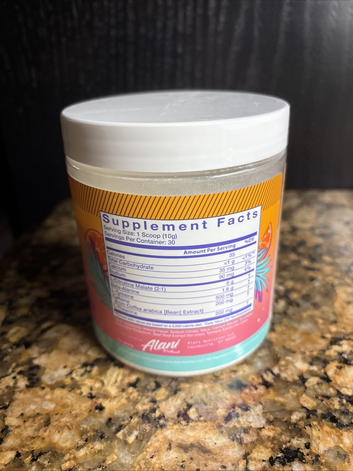 Alani Nu Pre Workout Powder Orange KISS 30 Servings 07/27