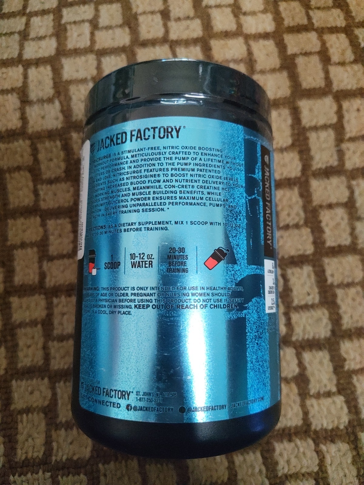 Nitric Surge Stim Free pre Workout Cherry Kiwi Flavor 30 Servings (330g)