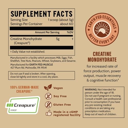 Creatine Monohydrate Powder 300g Unflavored Strength Power Muscle