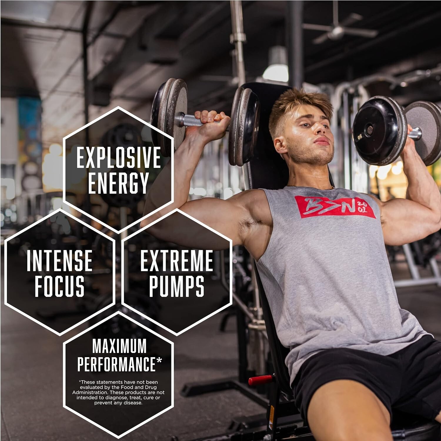 BSN N.O.-XPLODE Pre Workout Powder, Energy Supplement for Men and Women with Cre