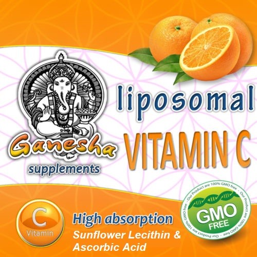 LIPOSOMAL VITAMIN C LIQUID w/ SUNFLOWER LECITHIN NON GMO 4 oz. GLASS no capsules