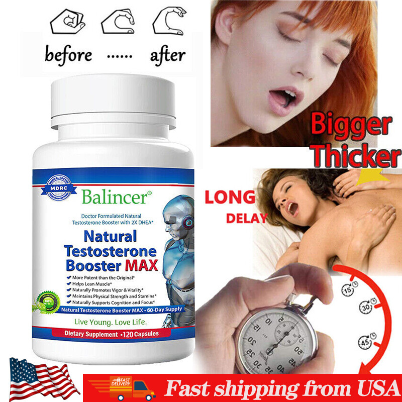 Natural Testosteron Booster MAX Muscle Mass, Energy & Stamina 120Capsules