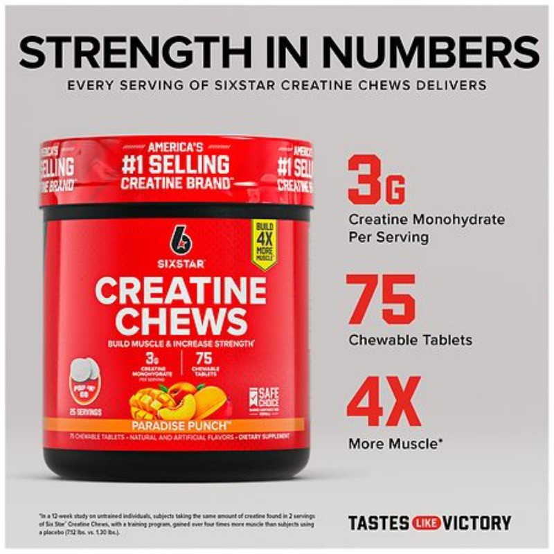 Creatine Chews, Tablets Paradise Punch 75.0 ea