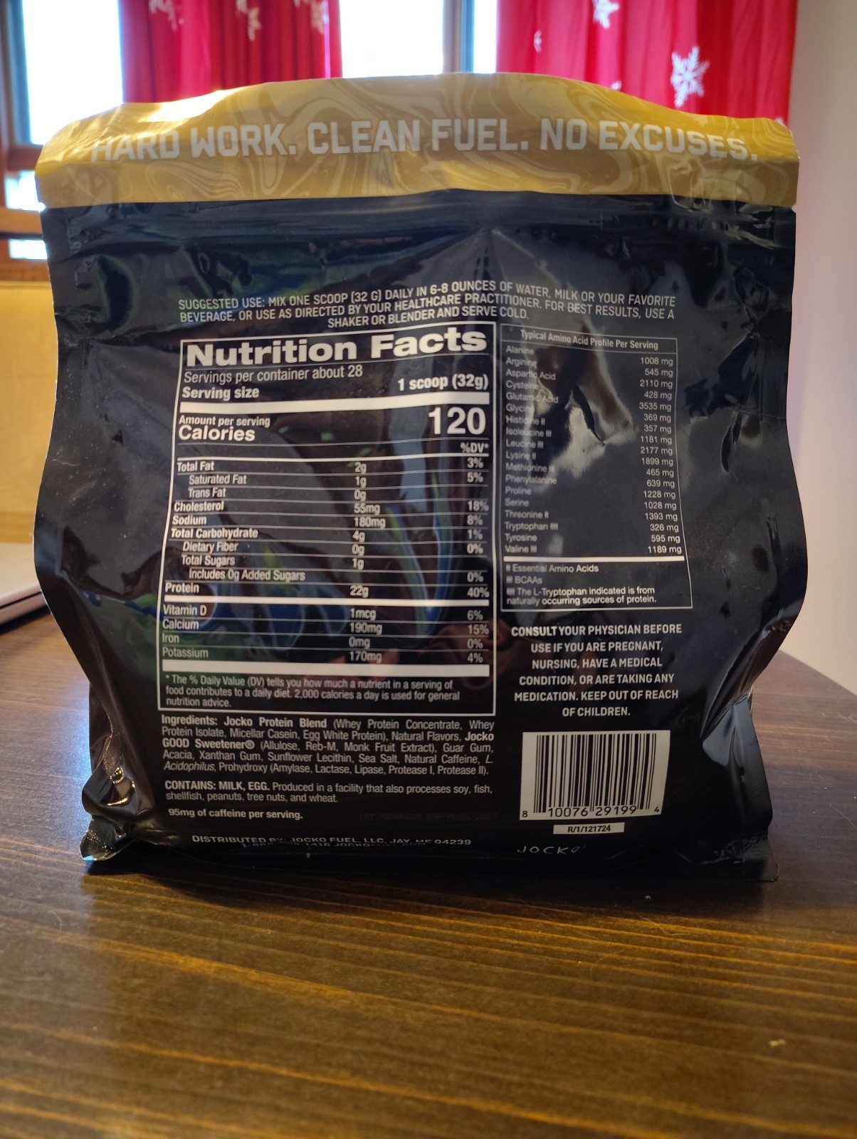 Jocko Molk 22g Protein Powder 28 Servings Coffee & Donuts 32 OZ 5/2027