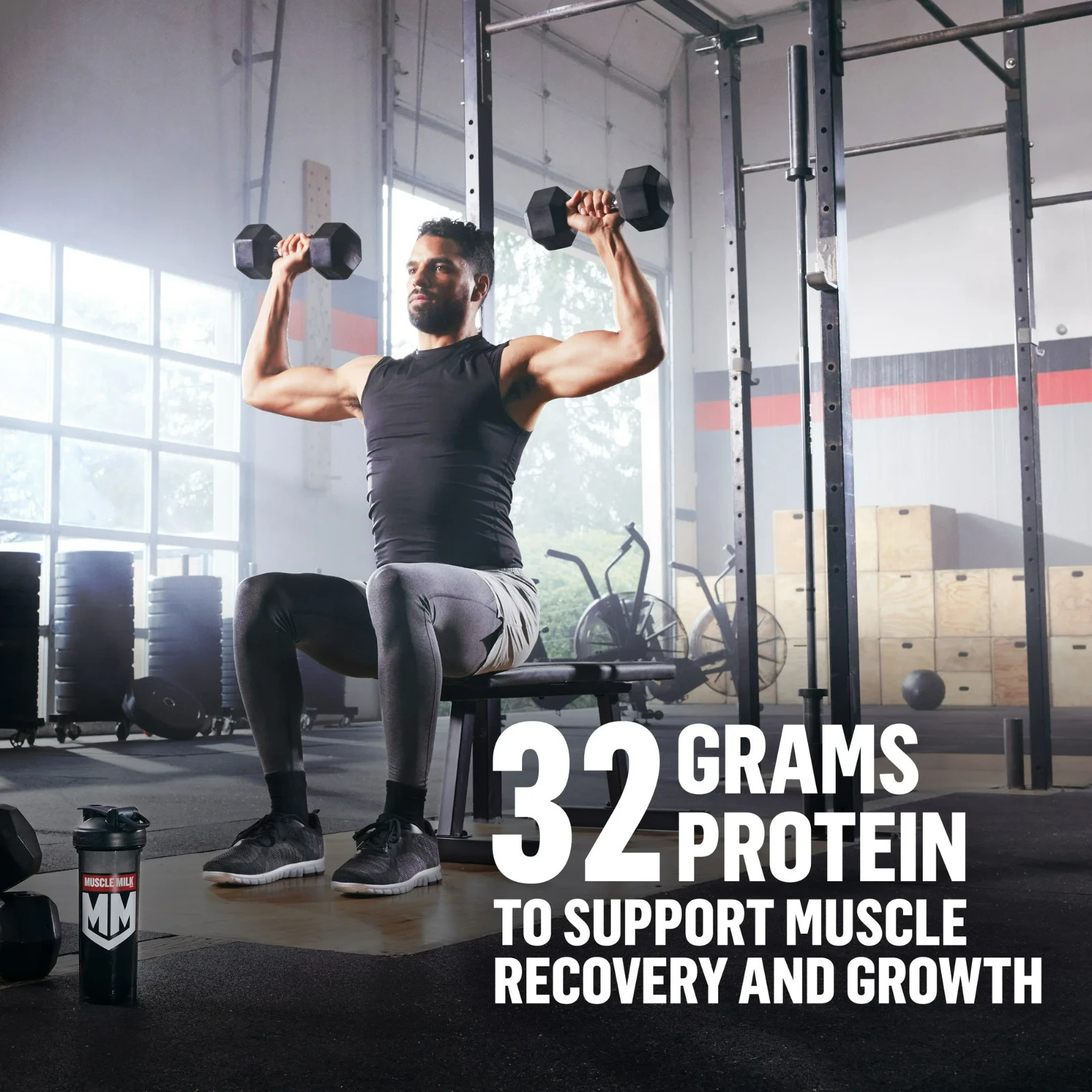 Muscle Milk Genuine Protein Powder Vanilla Crème 32g Protein 1.93 lb NSF Cert