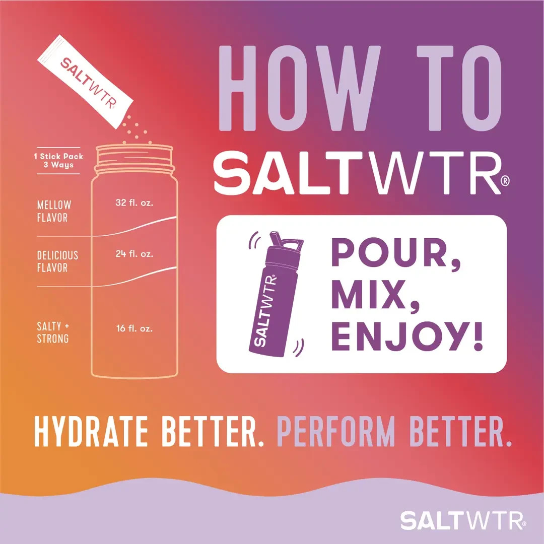 SaltWTR Functional Electrolyte Hydration Drink Mix – Clean Energy – 30 Pack