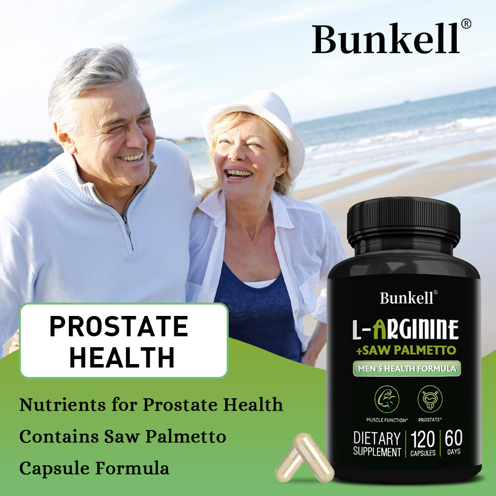 L Arginine Saw Palmetto for Men Prostate Health – Nitric Oxide & Muscle Support