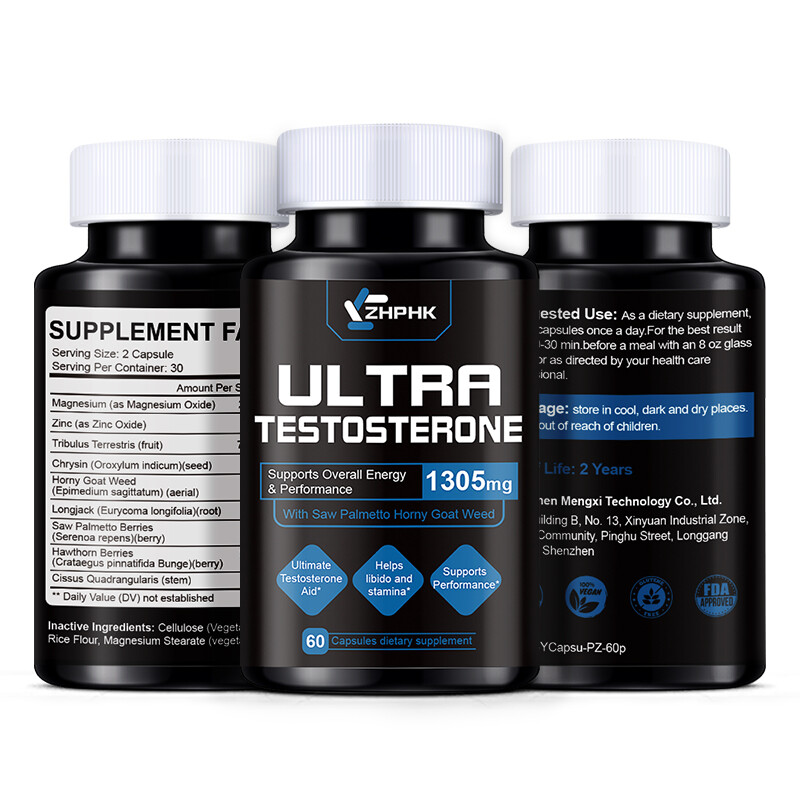 Testosterone Booster for Men, Male Enhancement Pills, Energy, Libido 60 Capsules