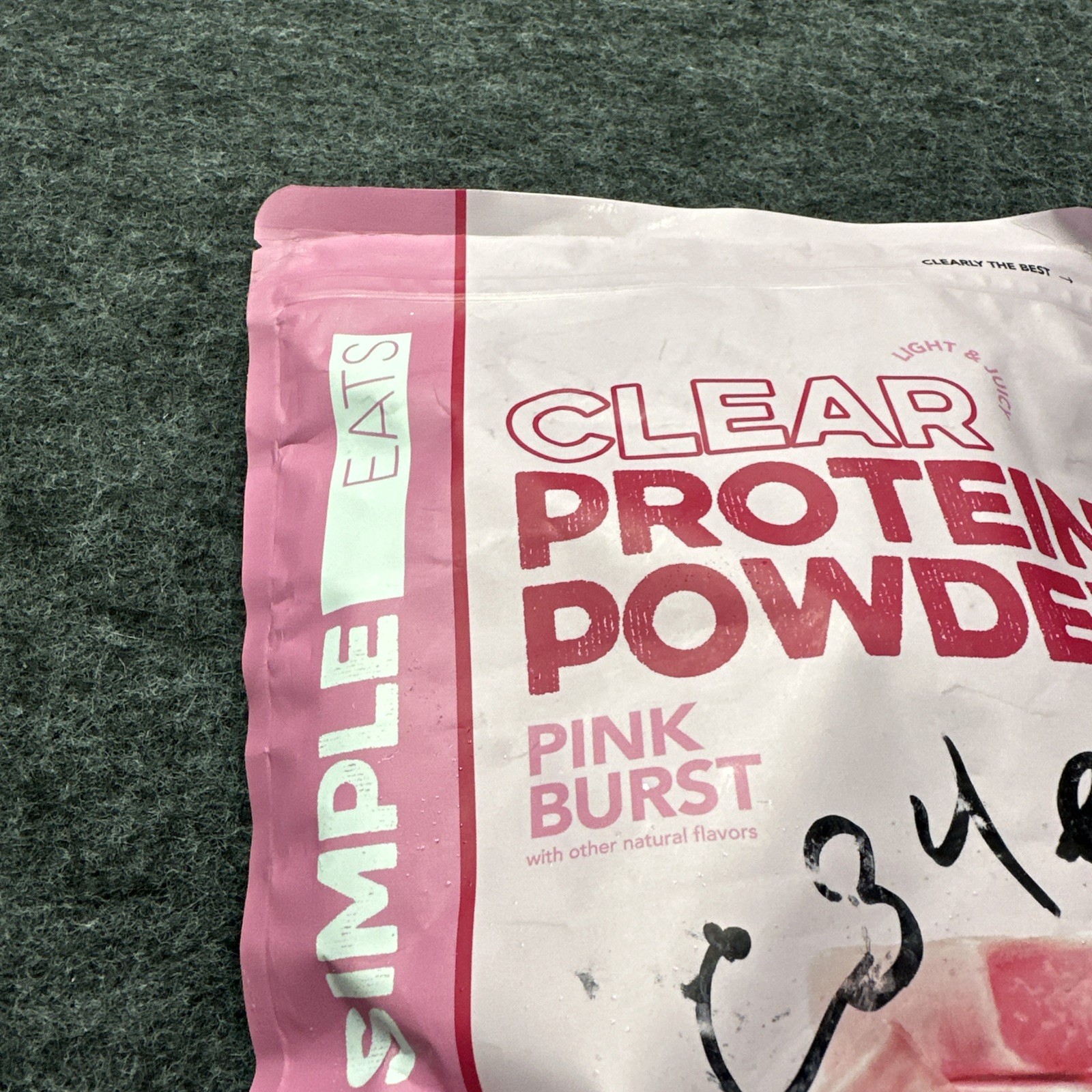 Clean Simple Eats Clear Whey Protein Powder Pink Burst Ultra-Filtered 19.8 oz
