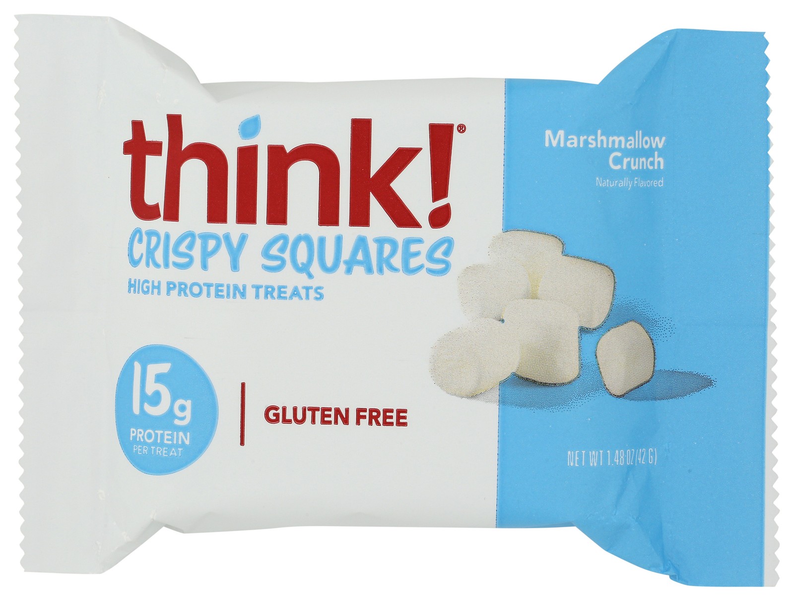 Think Marshmallow Crunch Crispy Squares Protein Snack 15G 10 Pack