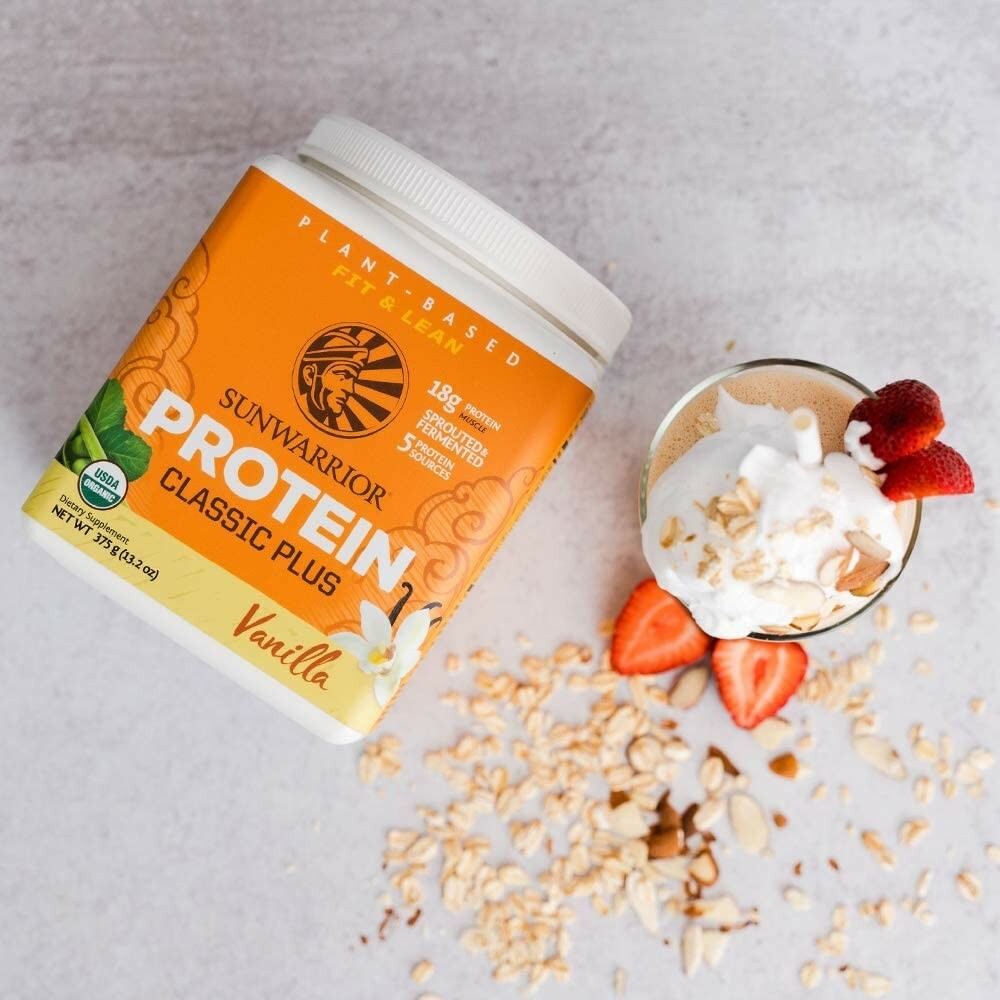 Sunwarrior Organic Classic Plus Vanilla Protein Powder, Vanilla 13.2 oz