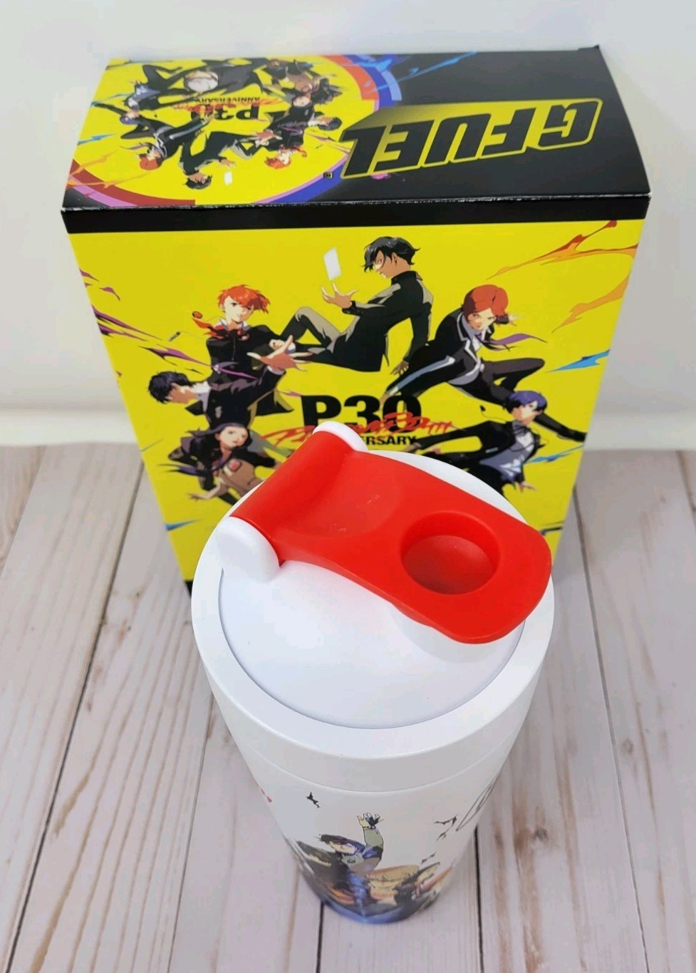 GFuel Persona 30th Anniversary Awakening Collector’s Box Tub Shaker Cup Sticker