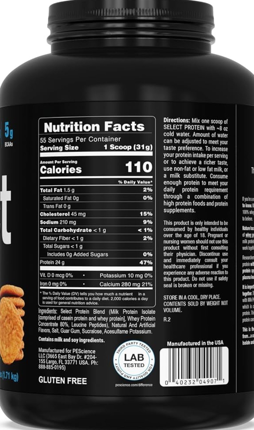 PESCIENCE SELECT PROTEIN Series 4 lb ( 55 Servings ) Snickerdoodle BEST BY 12/26