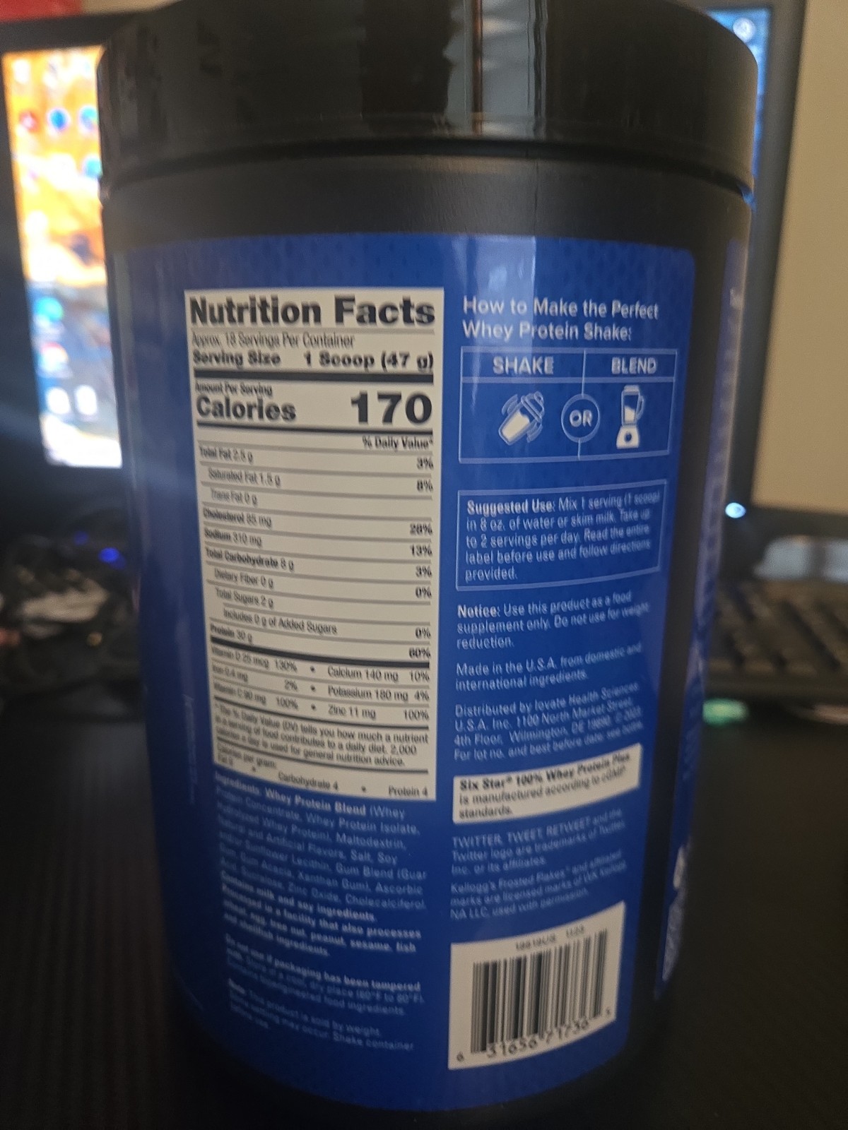 Six Star Whey Protein, Kelloggs Frosted Flakes Flavor, 1.81 lbs, EXP 12/2027