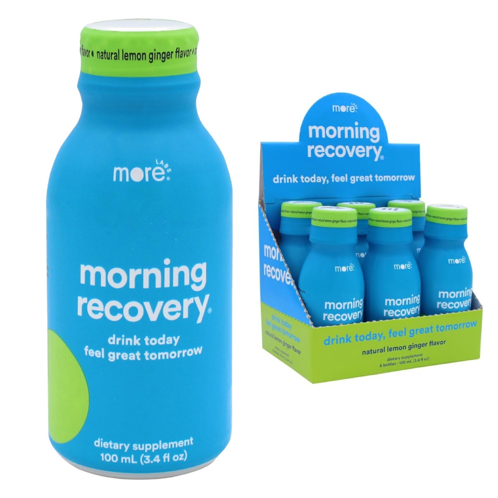 Hydrating Electrolyte Drink with Milk Thistle, Vegan, Non-GMO, Lemon Ginger, 6 P