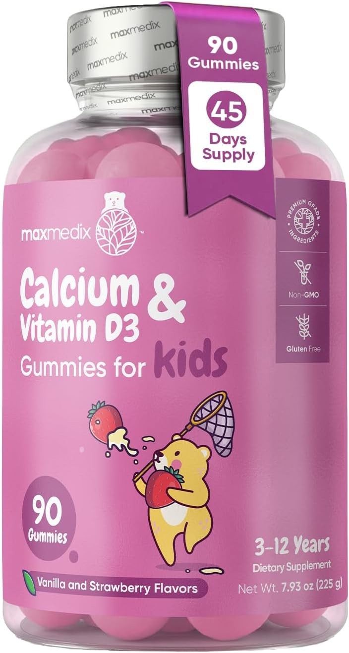 maxmedix Kids Calcium Gummies 320mg 90 Count – Bone Support