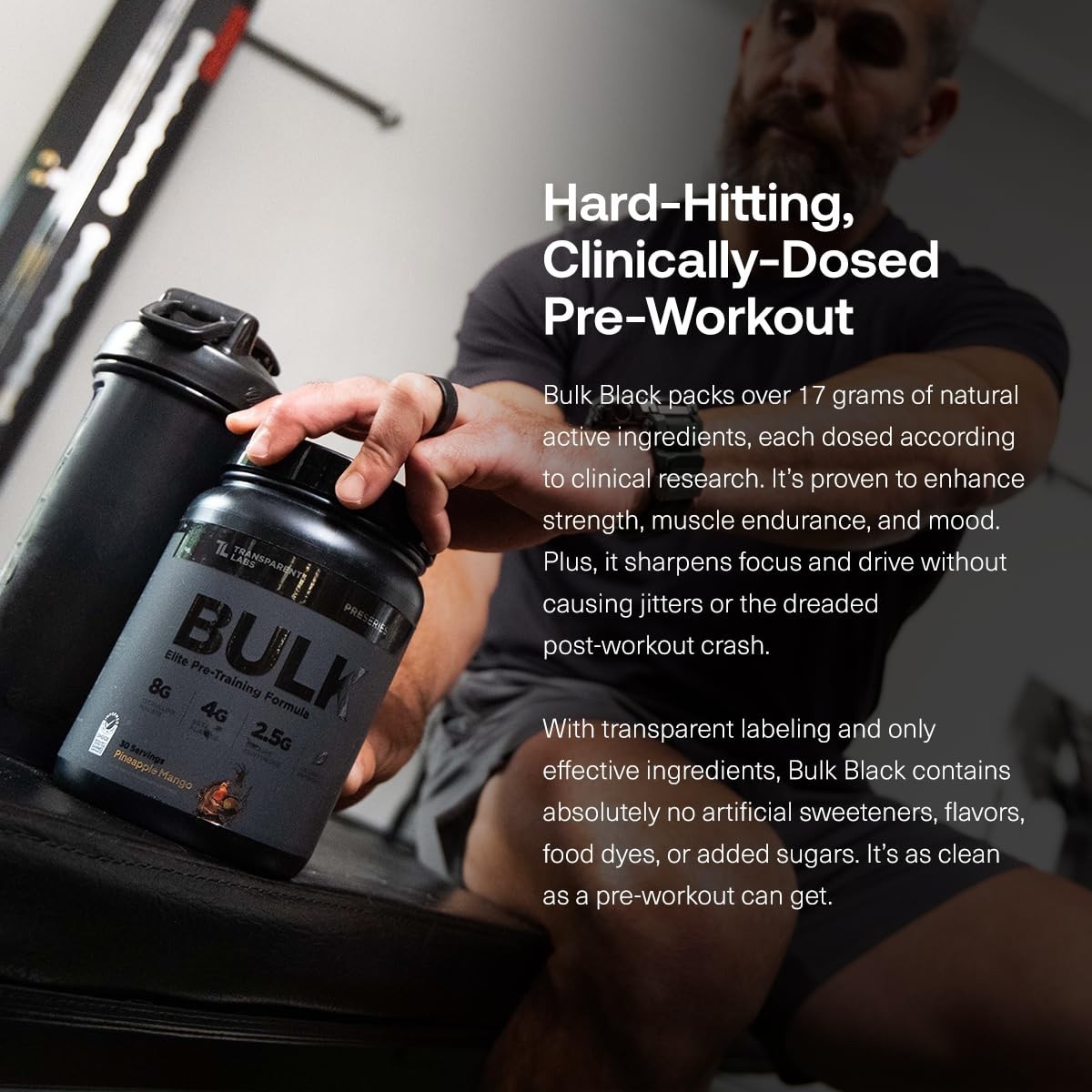 Sugar-Free Pre Workout Powder – Clinically Dosed Energy Boost, Beta Alanine, Cit