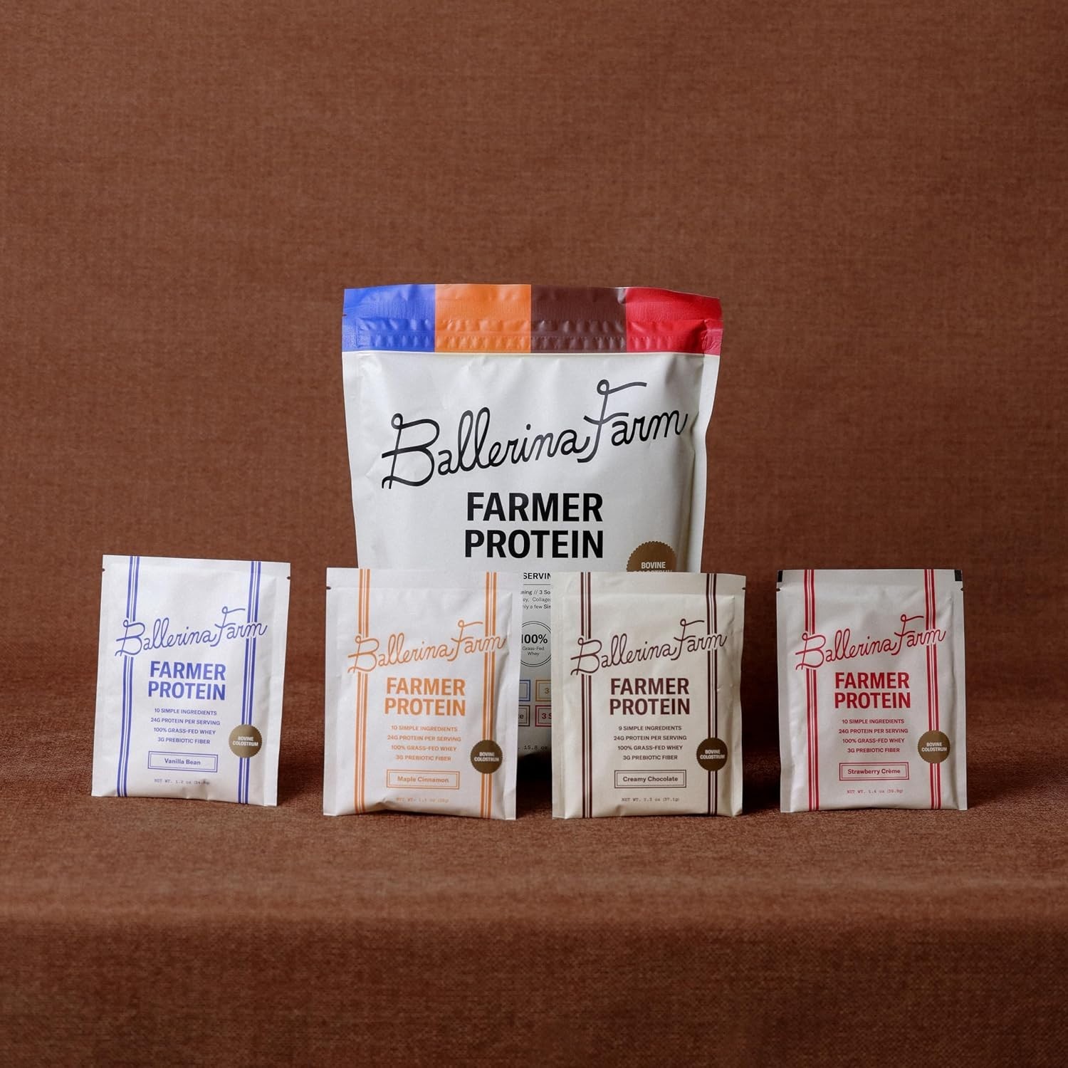 Whey Protein Powder 4 Flavor Variety Pack 24g Protein Collagen Peptides 12