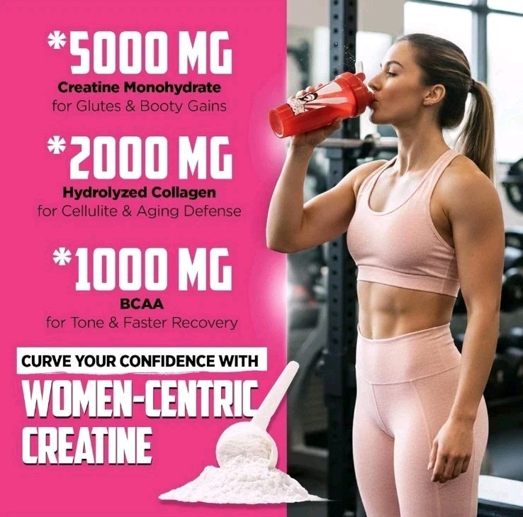 Old School Labs Creatine Monohydrate for Women 243g/8.57oz 30 Servings – BOOTY