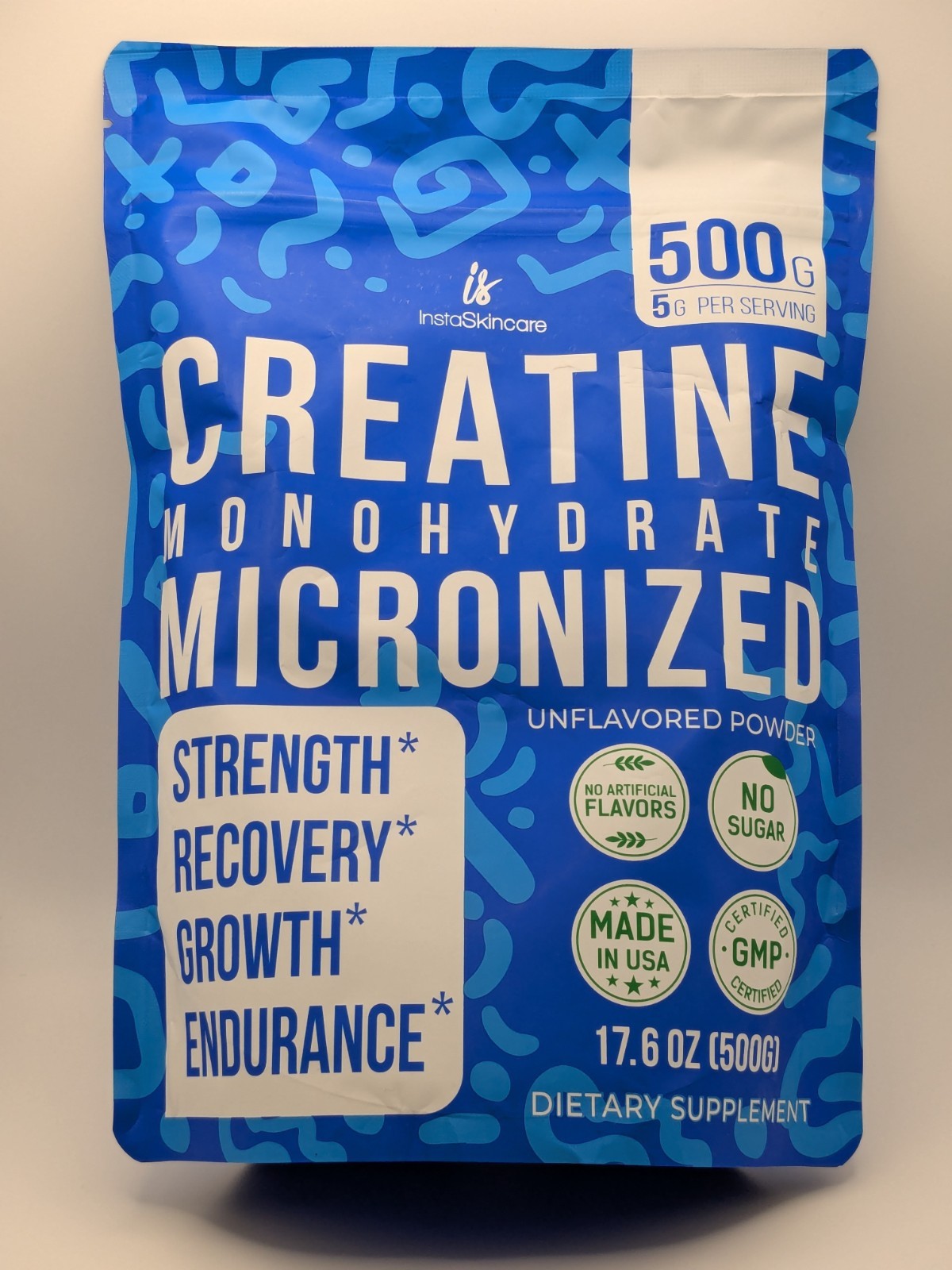 Creatine Monohydrate Micronized Powder 500g (1.1lb) Unflawored Muscle Supplement