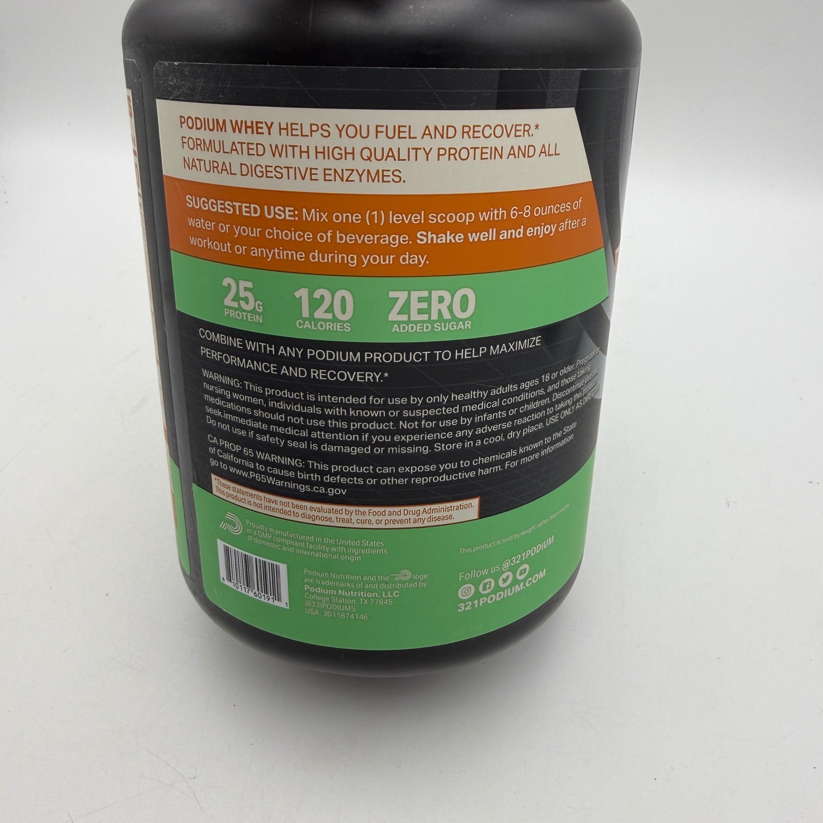 Podium Whey Protein Powder 17.85oz Caramel Apple Summer Series 15 Servings