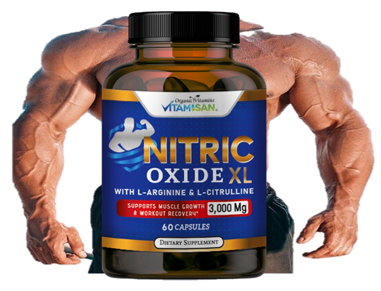 Nitric Oxide Booster Supplement w/L-Arginine 3000mg Premium Workout Muscle Pump
