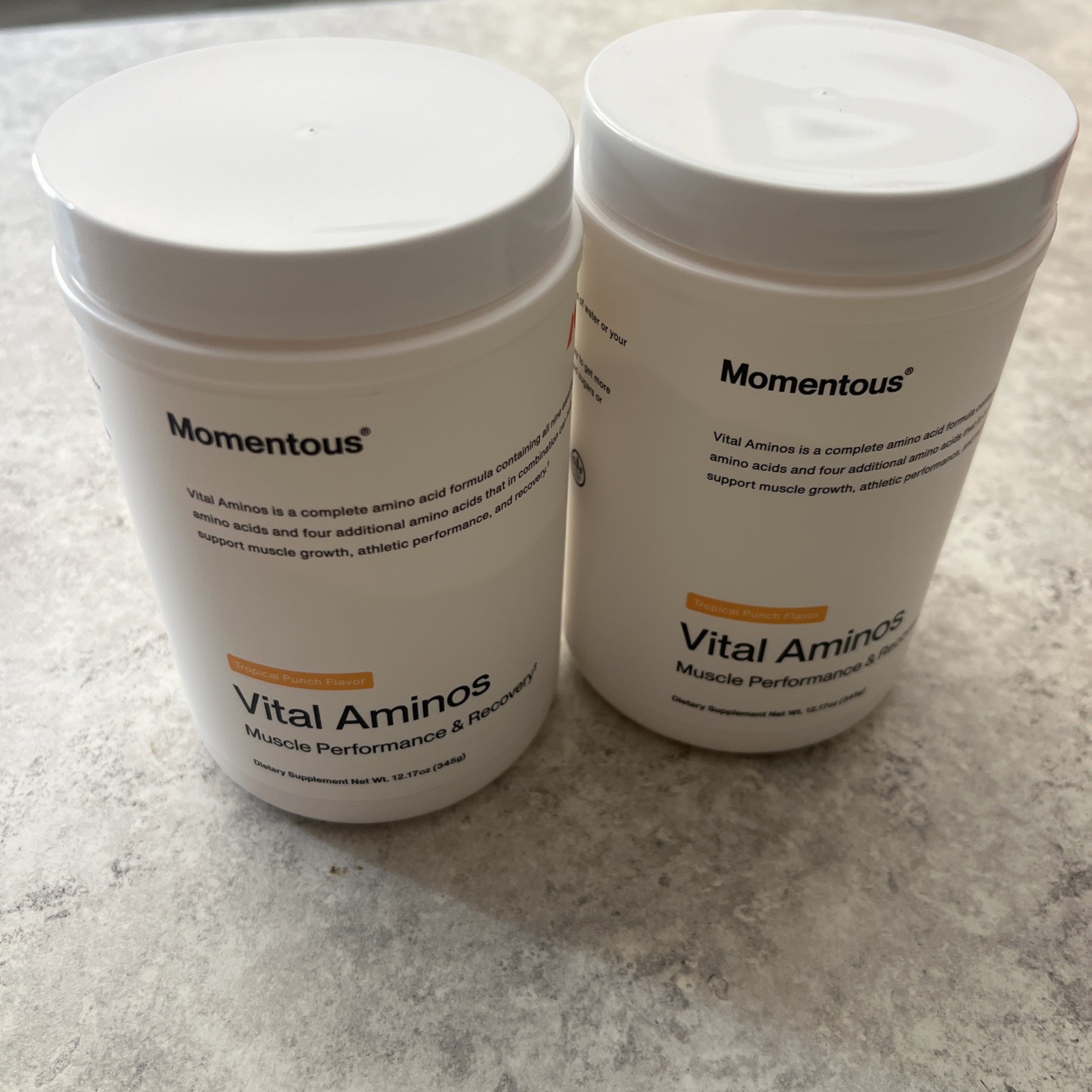 2X Vital Aminos Powder Supplement – BCAA & EAA – Tropical Punch – NSF Certified