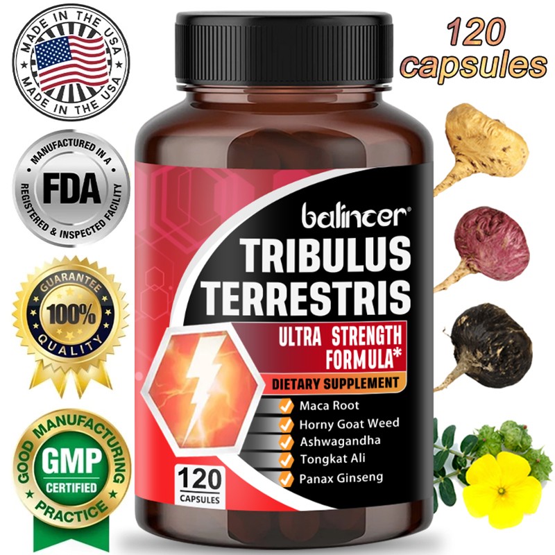 Tribulus Terrestris 800mg,workout supplement ,increased energy 120 Capsules