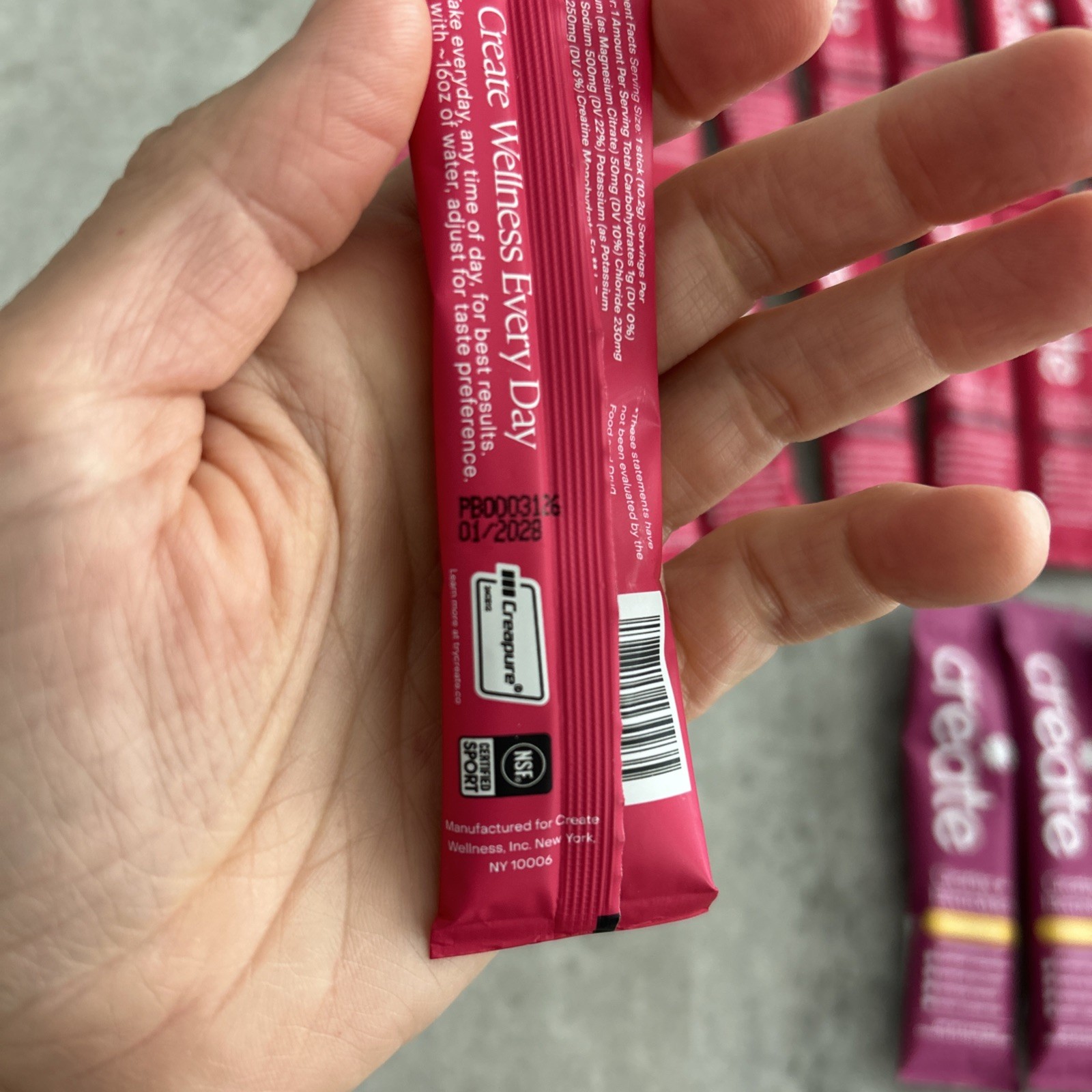 Create Creatine Monohydrate Powder Sticks-39 Variety