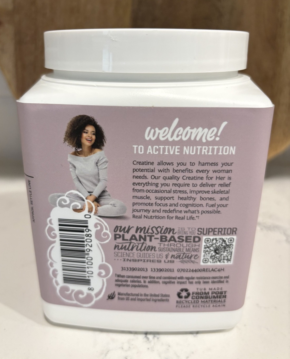 Sunwarrior Creatine for Women Monohydrate Powder Vegan Supplement 14.1 oz NEW