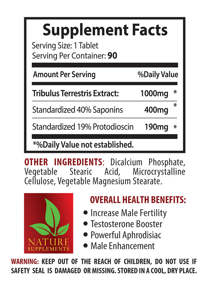 Tribulus Terrestris 1000mg – Muscle Mass. Strength. Testosterone -2 Bot 180 Tabs