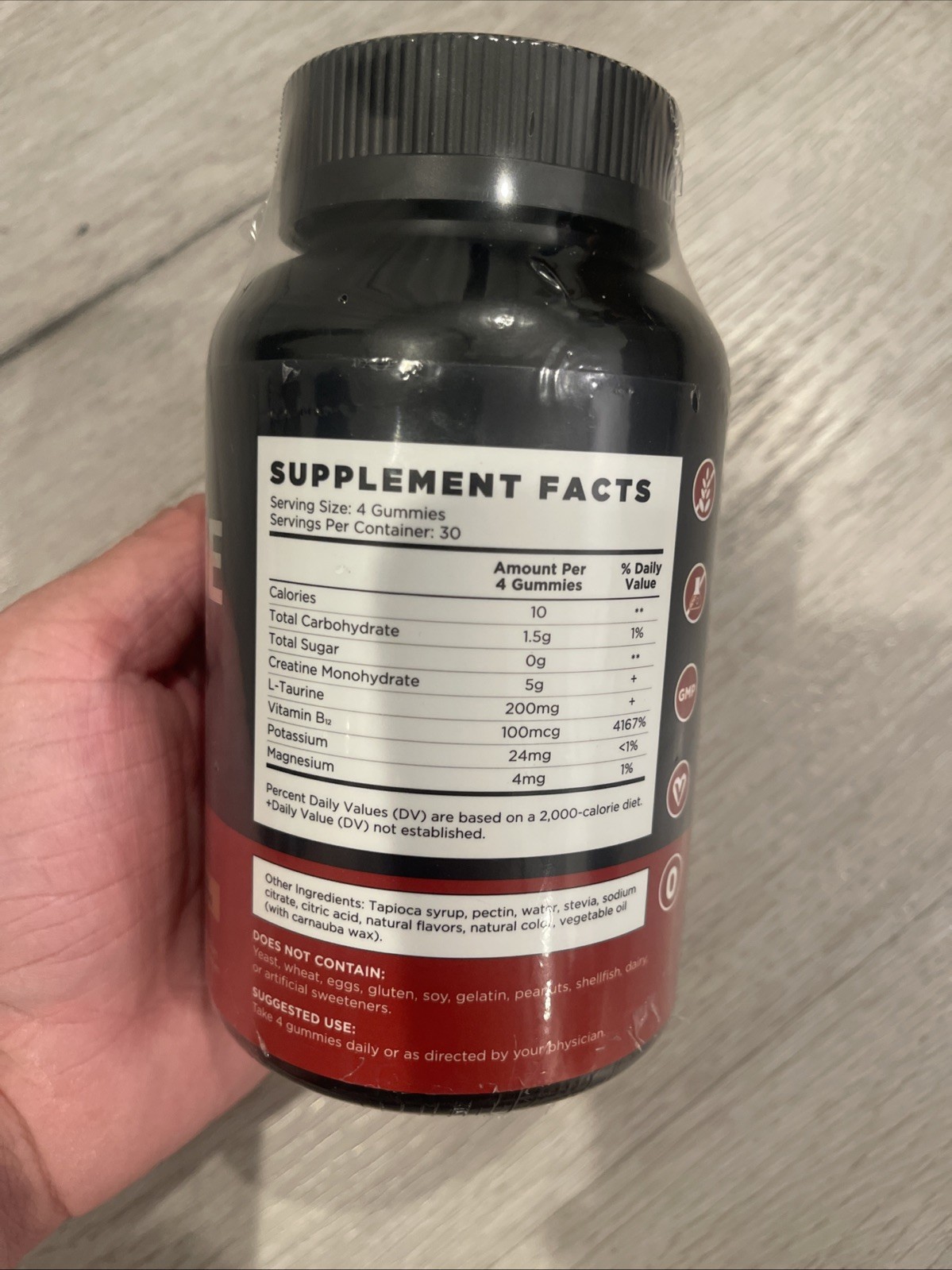 DR.BIO Creatine Monohydrate Raspberry 120 Count Of Vegan Gummies