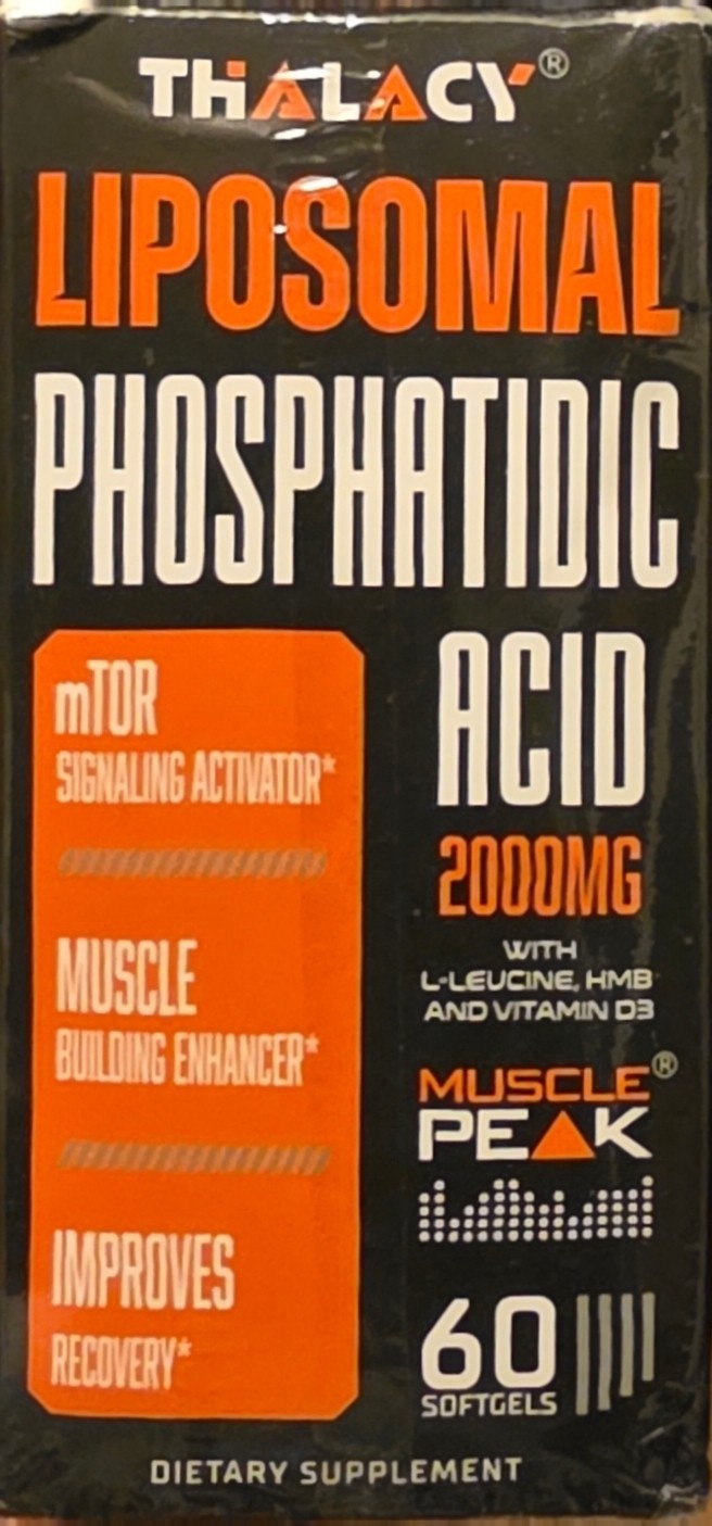 THALACY Liposomal Phosphatidic Acid 2000mg 60 Softgels Non-GMO w/ D3